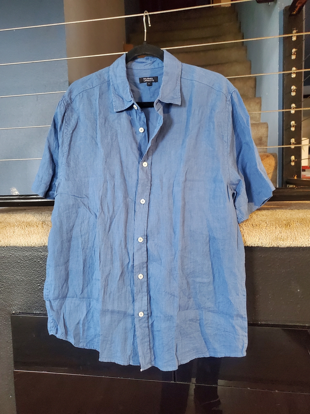 Summersmith Casual Short-Sleeve Button-Down Shirt — Blue